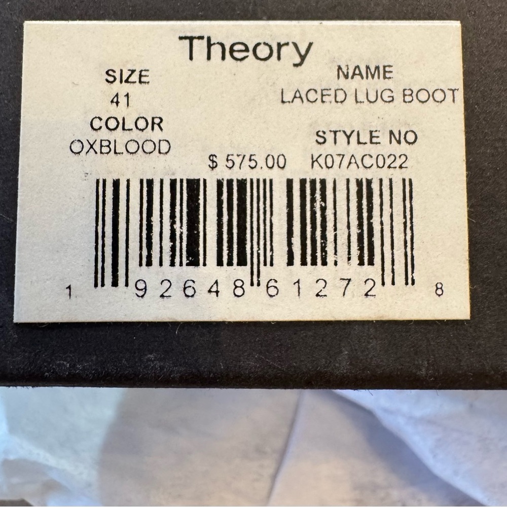 Theory Oxblood Lug Boots